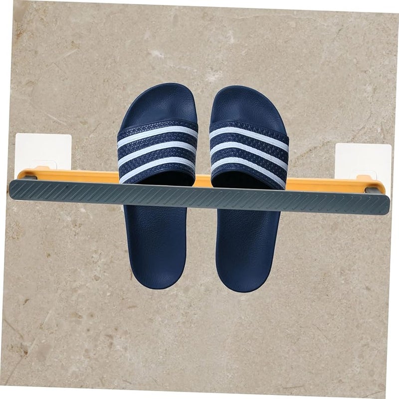 Blue Wall Mounted Telescopic Shoe Rack Space Saving Slipper Organizer for Bathroom Bedroom Entryway - Image 4